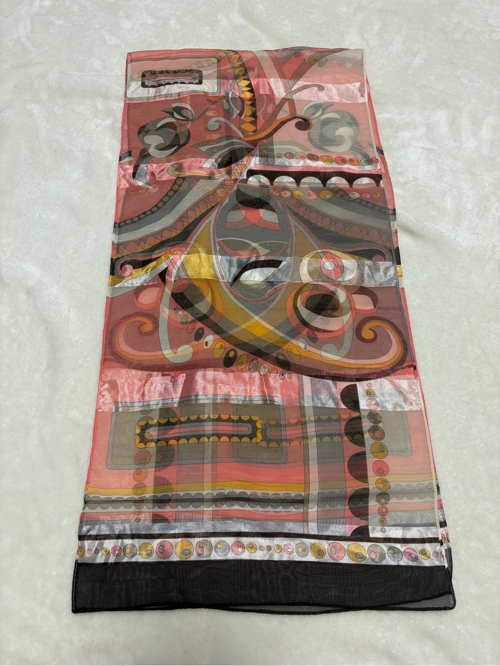 Vintage Silk Scarf Lot Bundle (7) Paisley Floral Geometric Designer Prints - Picture 13 of 16